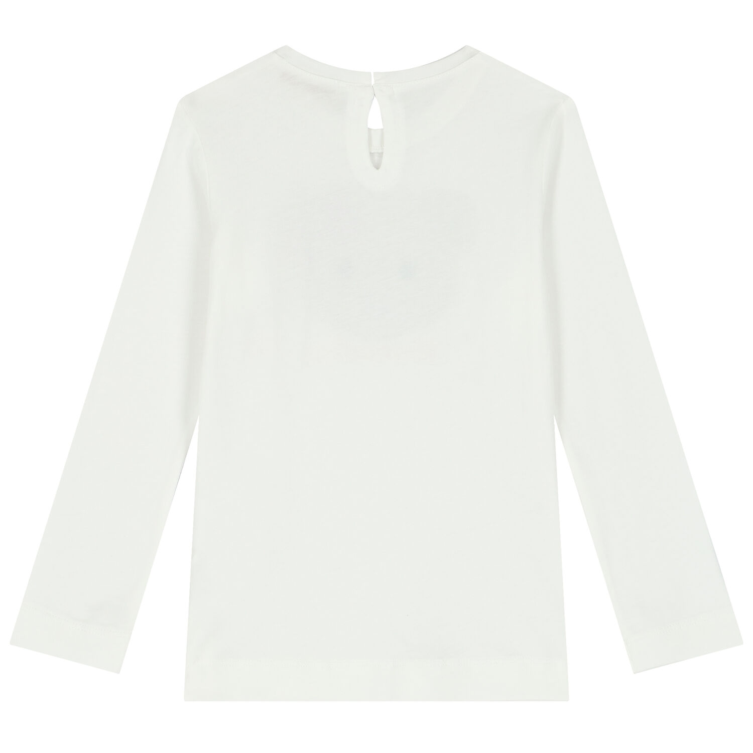 توب بنات بأكمام بطبعة تيدي باللون العاجي, 1, hi-res